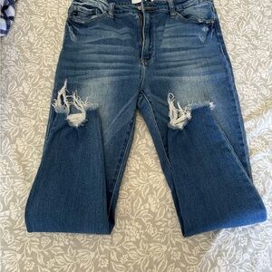 Distressed Blue Women's Jeans
